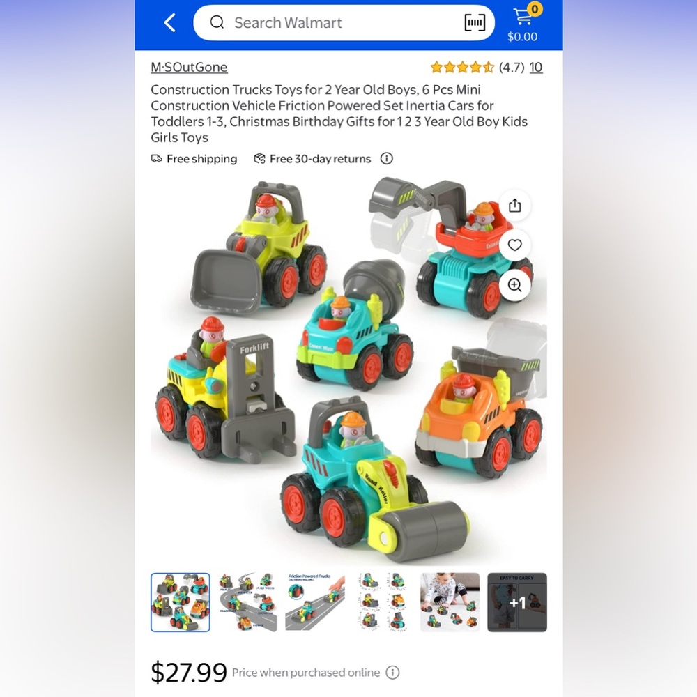 Toy Construction Vehicles